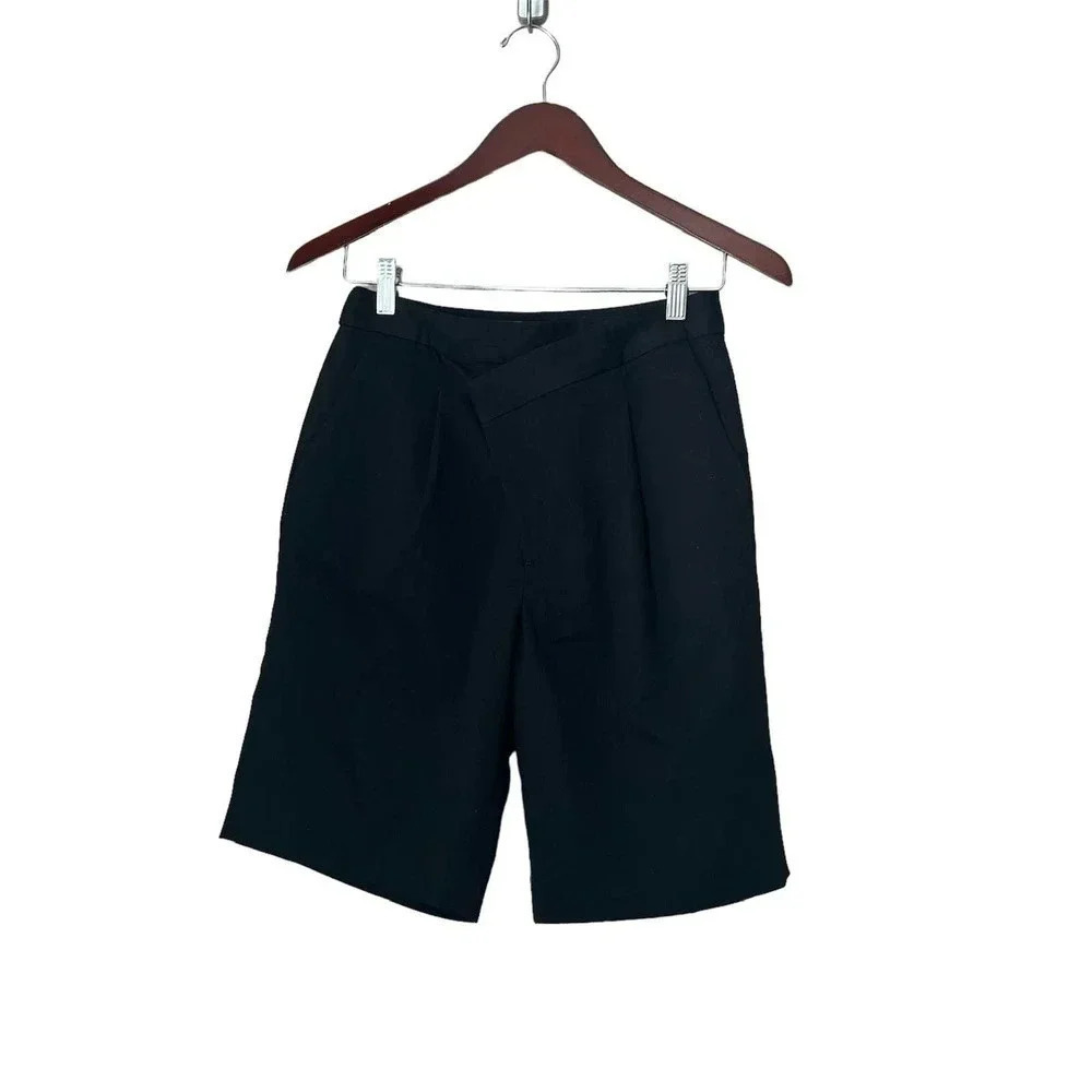 CoutureMade Vera Moda Asymmetrical Waist Bermuda Dress Shorts Size Medium